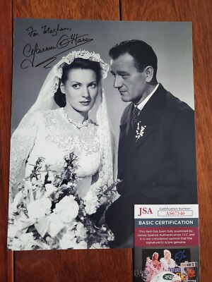 MAUREEN O'HARA SIGNED AUTOGRAPHED 8X10 PHOTO JSA COA JAMES SPENCE FOR MEGHAN