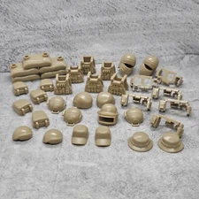 Multipack Desert Ops Tan Blocks Gun Armor Helmet Lot for Minifigures ConE01
