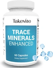 Takevite Trace Minerals Enhanced Complex All Natural and 100% Organic - 120 Caps