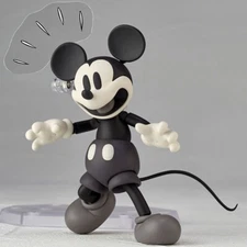 Kaiyodo Mickey Mouse 1936 Revoltech Monotone Color Ver Figure ✨USA Ship Seller✨