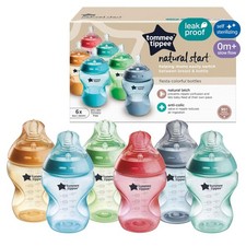 Tommee Tippee Natural Start Anti Colic 9 oz Bottles Fiesta 6 Pack