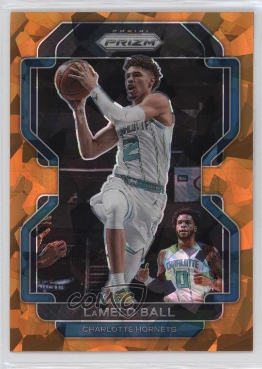 2021-22 Panini Prizm Orange Ice Prizm LaMelo Ball #185 1pk2