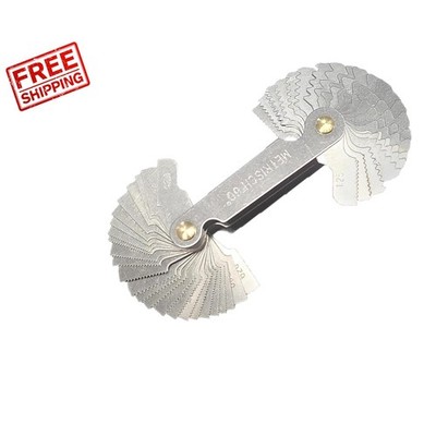 Compact Stainless Steel Screw Gauge Tool, 55° & 60° for Accurate Measurements