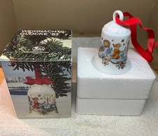 Hutschenreuther Weihnachtsglocke 1983 &bdquo;Marschland&ldquo; Ole Winther OVP Samtband TOP!