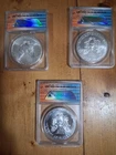 2017 P S W American Silver Eagle ANACS MS69 3-Coin Mint State Set ~ July Labels