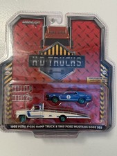 GREENLIGHT 1969 FORD F-350 RAMP TRUCK & 1969 MUSTANG BOSS 302 - GREEN MACHINE