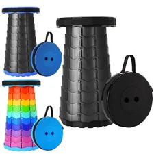 Folding Stool Portable Telescopic Chair Seat Camping Retractable Outdoor Fishing