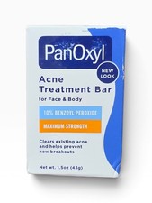 PanOxyl Acne Treatment Bar 10 Benzoyl Peroxide 1.5 oz Exp 06/2028 New Sealed