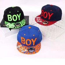 Adjustable Boy Letter Hip Hop Cap for Kids Baseball Outdoor Sport Sun Hat
