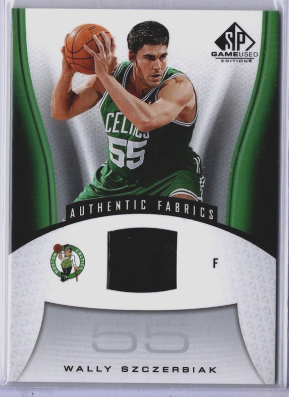 2006-2007 SP Game Used Basketball Wally Szczerbiak Celtics Game Used Jersey Card