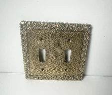 Vintage American Tack & Hardware ? Double Switch Plate Metal Heavy
