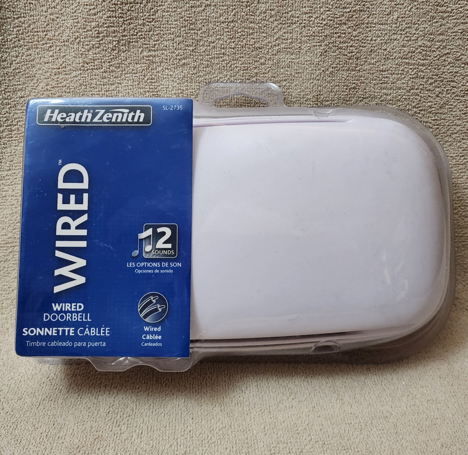 Heath Co Zenith SL-2735 35 Wired Doorbell Chime White NEW Se