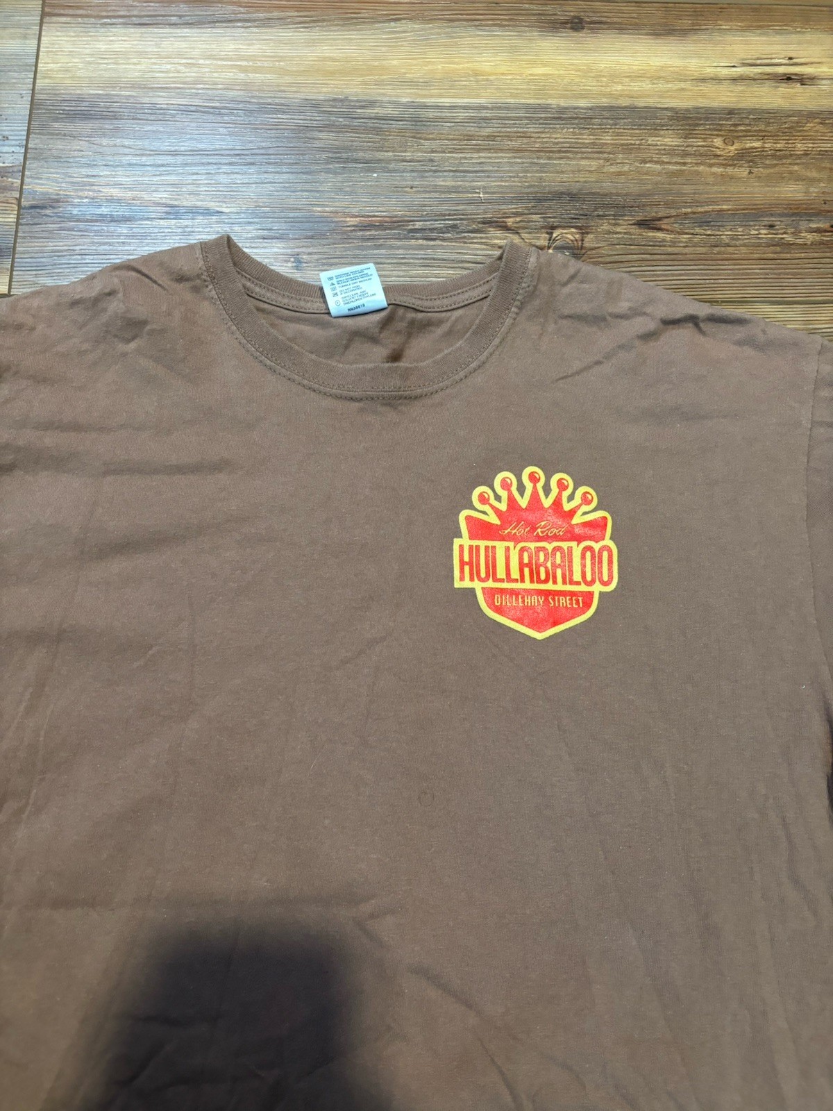 Vintage Hot Rod Hullabaloo Brown Car Tshirt Size XL image 3