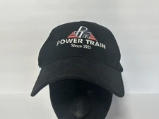 American Powertrain hat cap black hook loop Flag Embroidered