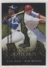 1999 Topps Finest Home Run Kings Hank Aaron Mark McGwire #300 HOF w7p