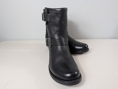 Frye Vicky engineer black leather boots women's size 6.5B 