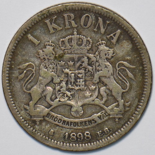 Svezia 1898 Corona Leone animale 297203 spedizione combinata - Foto 2 di 2