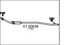 MTS Mittelschalldämpfer Schalldämpfer für Citroën Xsara Picasso N68 01.50639