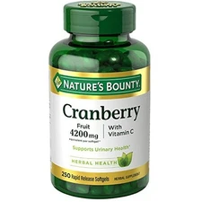 Nature's Bounty Cranberry Fruit 4200 mg with Vitamin C, 250