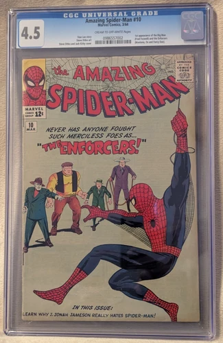 Amazing Spider-Man #10 CGC 4.5 - 1st App Big Man and the Enforcers - No Reserve!