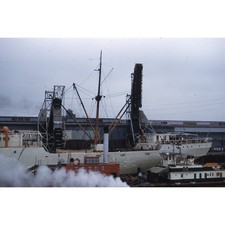 New Orleans Ship Tugboat Wharf 1960 Kodachrome 35mm Color Slide Vintage