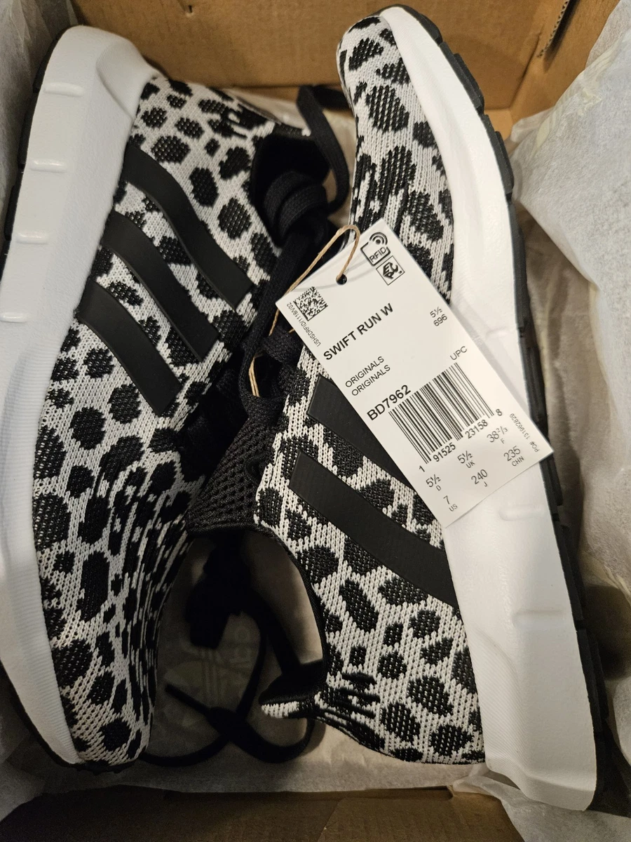 adidas gazelle silver green womens White And Rainbow Leopard Print White Running Shoes – GearFrost main image 1
