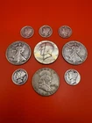 Silver Coin Lot Walking Liberties, Kennedy Half, & Mercury Dimes - US $2.50 Junk
