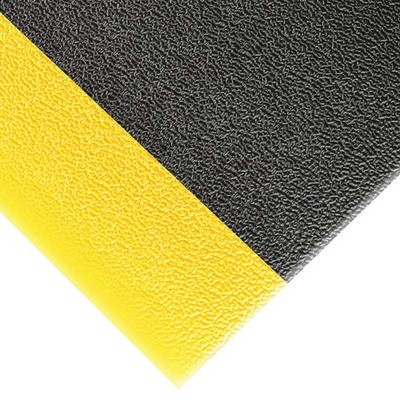 NOTRAX 415S0023BY Antifatigue Mat,Black,YllwBrdr,2ft.x3ft. 5W712