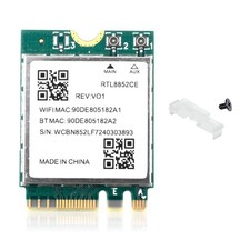 WiFi 6E Realtek RTL8852CE Tri-Band Wireless Card for Laptop, 5400Mbps High-Sp...