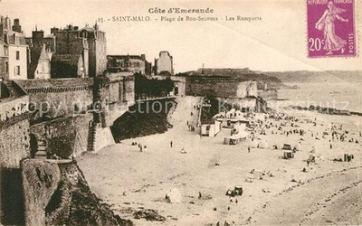 Saint-Malo 35 Plage de Bon Secours Les Remparts