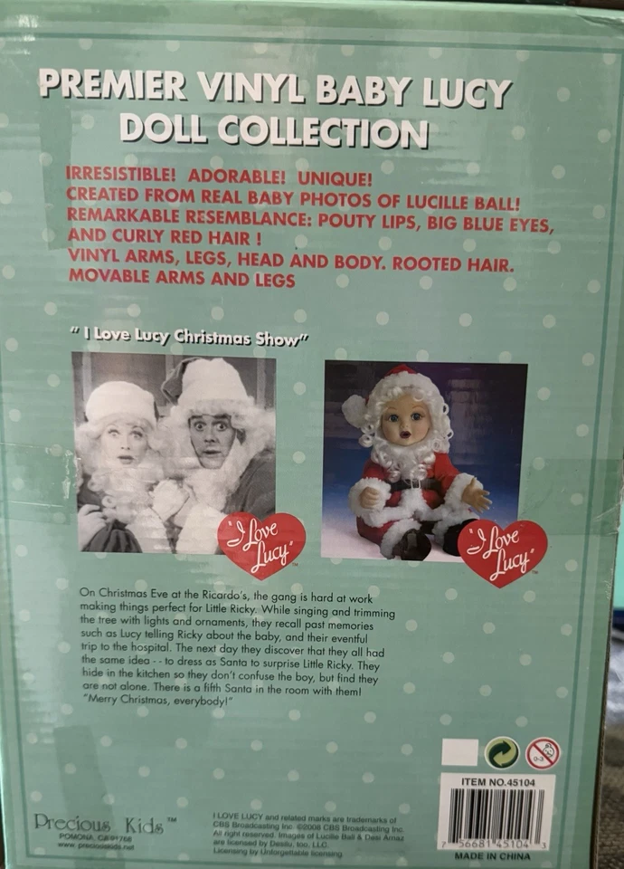 I Love Lucy Baby Lucy Doll Premium Collection Christmas Show - Image 2 of 2