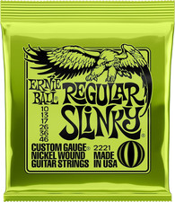 Regular Slinky Nickel Wound Electric Guitar Strings, 10-46 Gauge (P02221)