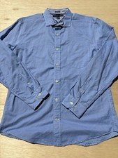 Tommy Hilfiger Men s Blue Long Sleeve Striped Shirt Size Large