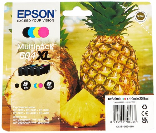 Epson 604XL Pineapple, Genuine Multipack, 4-colours Ink Cartridges - 第 8/10 張圖片