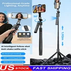 F01 75.6" Gimbal Stabilizer For Smartphone 360° Face Tracking 4 In 1 Phone Stick