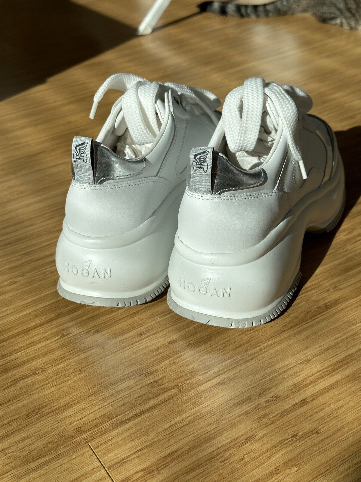 Hogan Women's Maxi Active Platform Sneakers White Leather