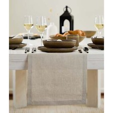 Linen Table Runner for Spring and Easter, Dining Kitchen Solid, Fete