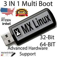 LINUX MX 21.3 - 32 bit - 64 bit - Advanced Hardware Support - Multi-Boot 3 in 1