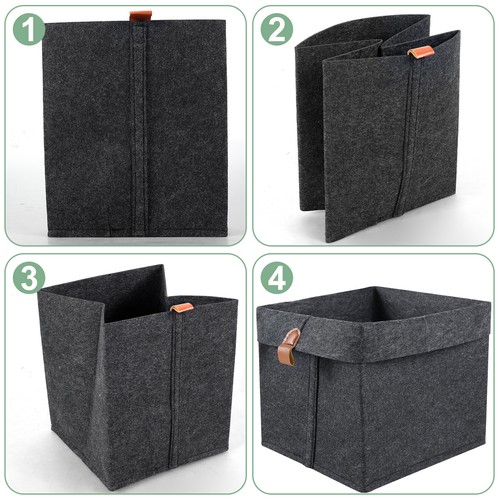 6Pcs Storage Cubes Felt Fabric Cube Storage Bins 9 x 9 x 10inch¤ - Picture 5 of 18