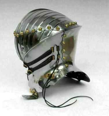 Medieval Jousting 18 Gauge Steel Knight Fighting Armor Helmet Best for Gift