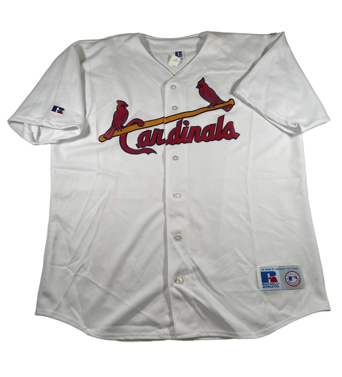 Vtg Cardinals Baseball Jersey XL Russell Athletic Polyester