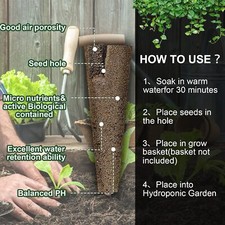 Seed Pod Kit Compatible With Aero Garden And All Brands - Grow Anything Indoor Hydroponics Growing System 12 Sponges Labels Plant Baskets Domes C36