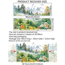 PVC Mountain Paysage Autocollant Mural Grand Décalques pour Vivant Chambre Décor