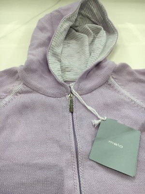 NEW MALO Sweater Hoodie Cardigan Top Tee 12M 1A Toddler Baby Purple Knit Girl  