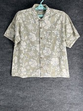 Vintage 90s Billabong USA Shirt Men L Hawaiian Floral Cotton Button Up SS