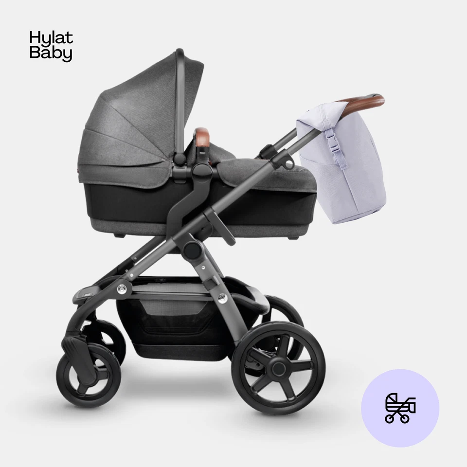 Hylat Baby Sac à Langer Élégant pour Maman - polyvalent et léger - Violet clair - Photo 4/4