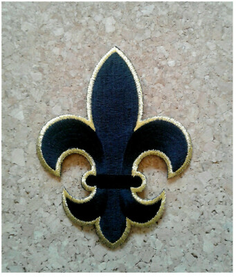 Fleur De Lis - Mardi Gras - New Orleans - Embroidered Iron On Patch - 4''H