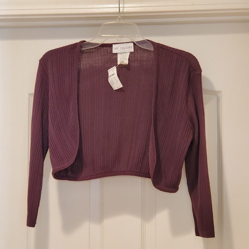 Jay Jacobs Cardigan and Tank Dress Set Girls Size Large Purple Acrylic NWT - Picture 7 of 8