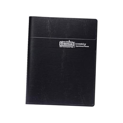 2024  5-inch x 8-inch Weekly Appointment Book, Black (278-02-24)