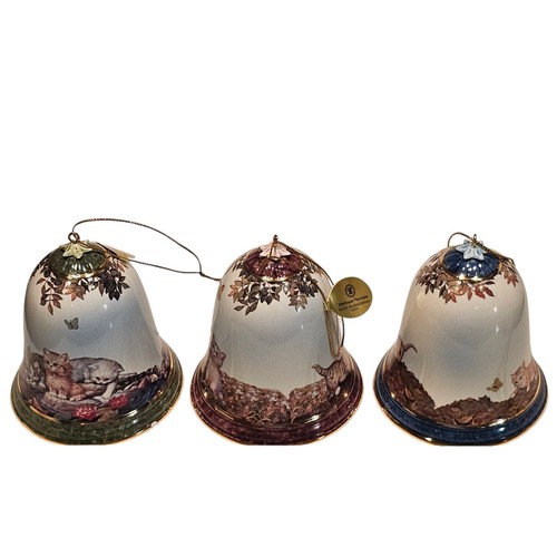 The Bradford Editions Garden Discoveries Kitten Ornaments Set of 3 Bells *READ* - Picture 8 of 22